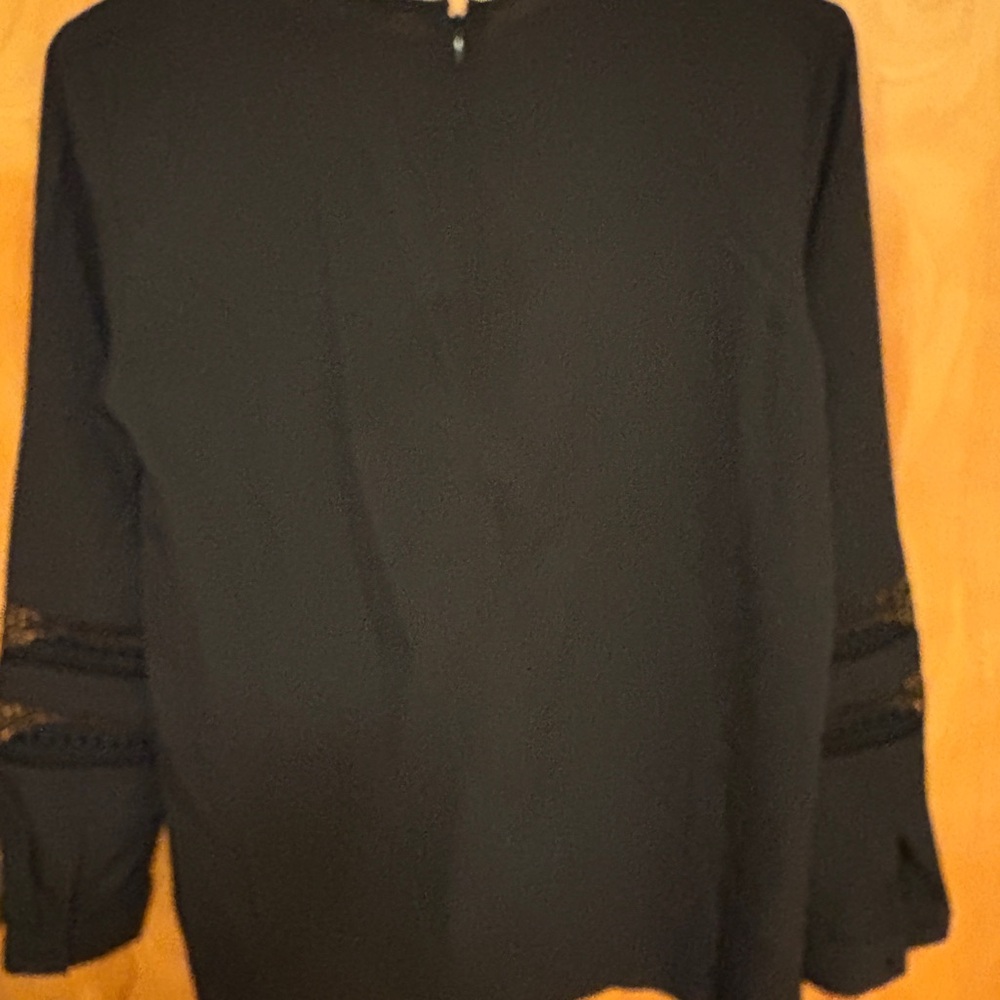 Zara Black Lace Accent Blouse - Picture 8 of 8
